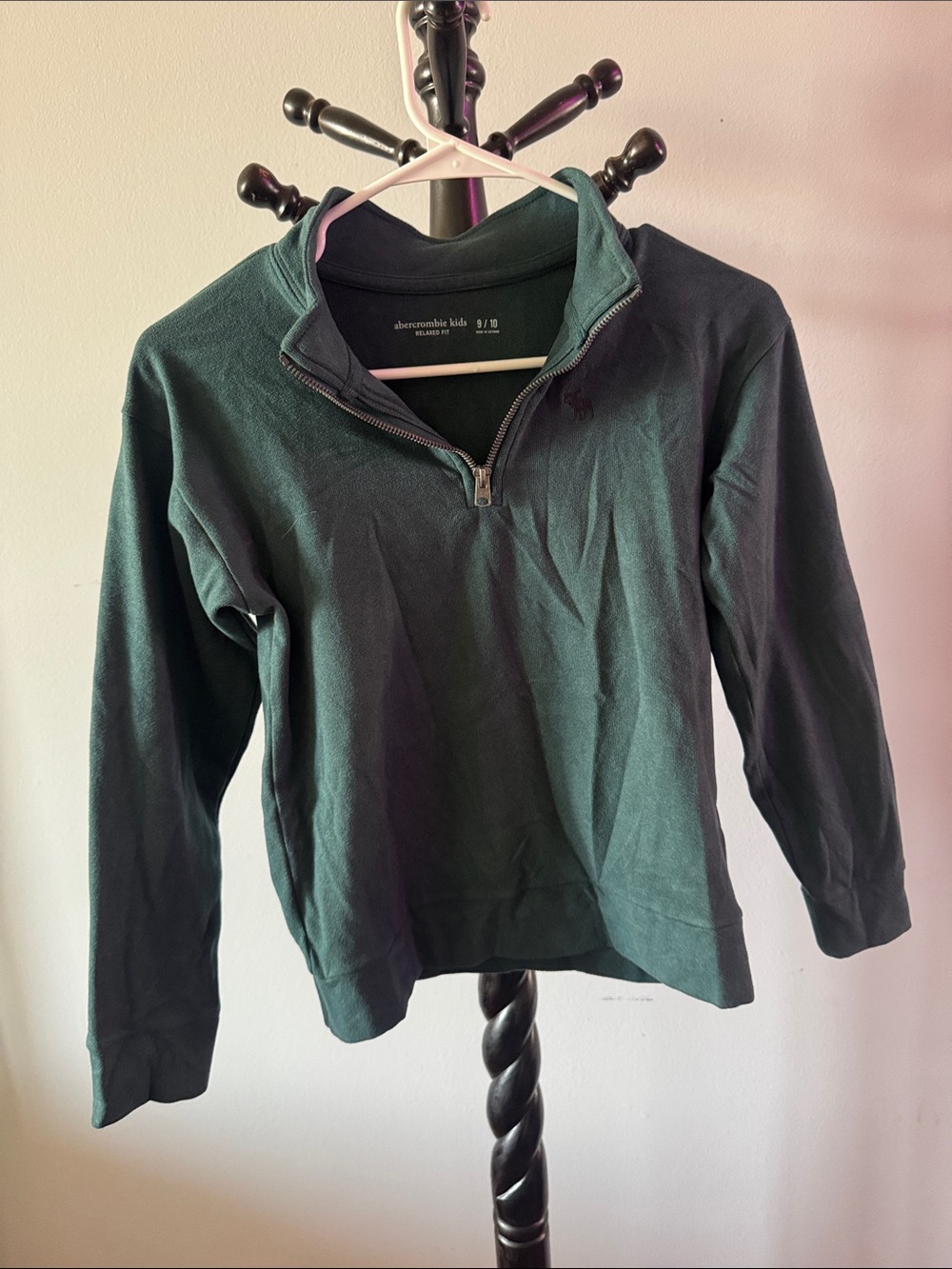 abercrombie kids Forest Green Half-Zip Sweater 34.T